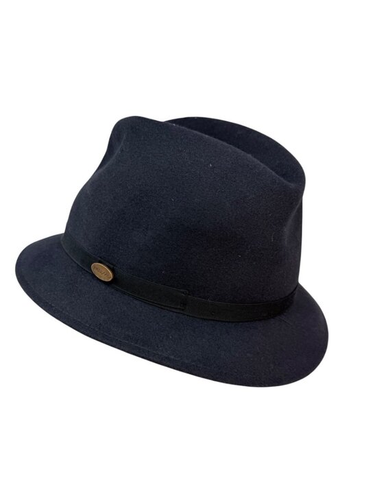 Vintage Panizza Kanguroo Navy Felt Hat Italy Waterproof Rabbit Fur 1980s main image 5